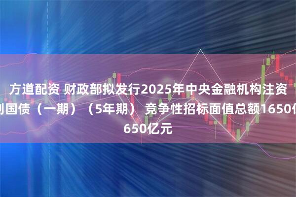 方道配资 财政部拟发行2025年中央金融机构注资特别国债（一期）（5年期） 竞争性招标面值总额1650亿元